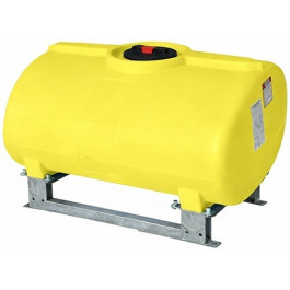 150 Gallon Yellow Horizontal Sump Bottom Leg Tank w/ Frame
