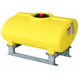 200 Gallon Yellow Horizontal Sump Bottom Leg Tank w/ Frame