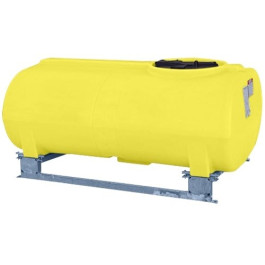 400 Gallon Yellow Horizontal Sump Bottom Leg Tank w/ Frame