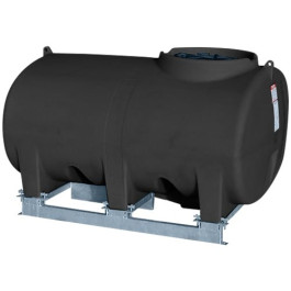 500 Gallon Black Horizontal Sump Bottom Leg Tank w/ Frame