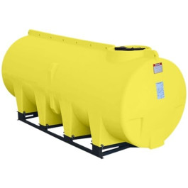 1010 Gallon Yellow Horizontal Sump Bottom Leg Tank w/ Frame