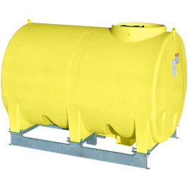 1200 Gallon Yellow Horizontal Sump Bottom Leg Tank w/ Frame