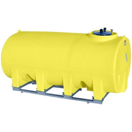 2200 Gallon Yellow Horizontal Sump Bottom Leg Tank w/ Frame