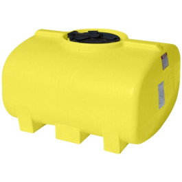 250 Gallon Yellow Horizontal Leg Tank