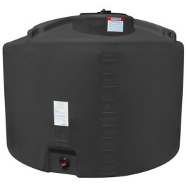 1000 Gallon Black Vertical Storage Tank