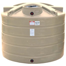 1350 Gallon Beige Vertical Water Storage Tank