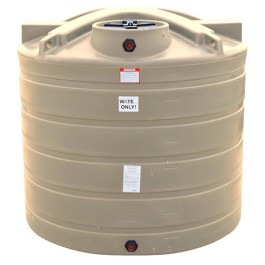 1550 Gallon Beige Vertical Water Storage Tank