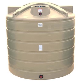 2000 Gallon Beige Vertical Water Storage Tank