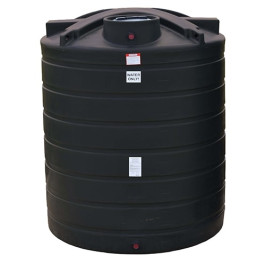 2100 Gallon Black Vertical Water Storage Tank