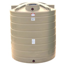 2100 Gallon Beige Vertical Water Storage Tank
