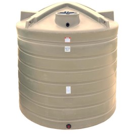 2500 Gallon Beige Vertical Water Storage Tank