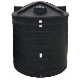 3000 Gallon Black Vertical Water Storage Tank