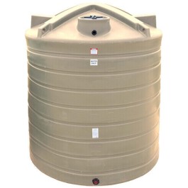 3000 Gallon Beige Vertical Water Storage Tank