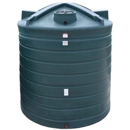3000 Gallon Dark Green Vertical Water Storage Tank
