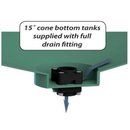 870 Gallon White Cone Bottom Tank
