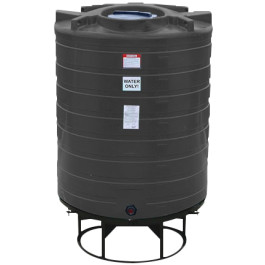 870 Gallon Black Cone Bottom Tank with Stand