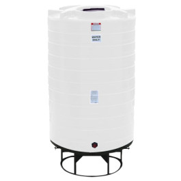 1100 Gallon White Cone Bottom Tank with Stand