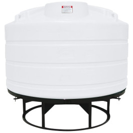 1200 Gallon White Cone Bottom Tank with Stand