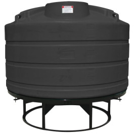 1600 Gallon Black Cone Bottom Tank with Stand