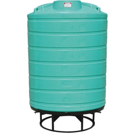 2500 Gallon Green Cone Bottom Tank with Stand