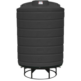 2500 Gallon Black Cone Bottom Tank with Stand