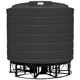 3200 Gallon Black Cone Bottom Tank with Stand