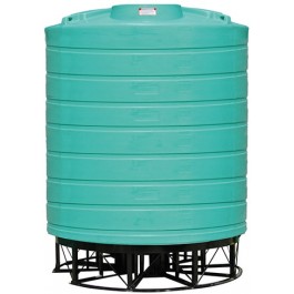 5000 Gallon Green Cone Bottom Tank with Stand