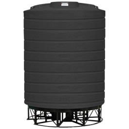 6000 Gallon Black Cone Bottom Tank with Stand