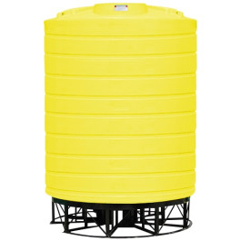 6000 Gallon Yellow Cone Bottom Tank with Stand