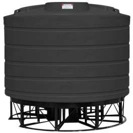 6011 Gallon Black Cone Bottom Tank with Stand