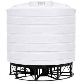 7011 Gallon White Cone Bottom Tank with Stand