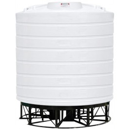 8000 Gallon White Cone Bottom Tank with Stand