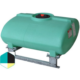 100 Gallon Black Horizontal Sump Bottom Leg Tank