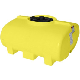 200 Gallon Yellow Horizontal Sump Bottom Leg Tank