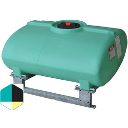 250 Gallon Black Horizontal Sump Bottom Leg Tank w/ Frame