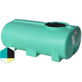 300 Gallon Black Horizontal Sump Bottom Leg Tank