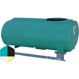 300 Gallon Yellow Horizontal Sump Bottom Leg Tank w/ Frame