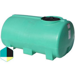 400 Gallon Yellow Horizontal Sump Bottom Leg Tank