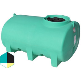 500 Gallon Black Horizontal Sump Bottom Leg Tank