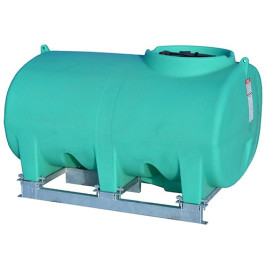 500 Gallon Green Horizontal Sump Bottom Leg Tank w/ Frame