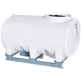 500 Gallon White Horizontal Sump Bottom Leg Tank w/ Frame