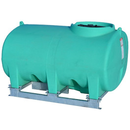 800 Gallon Green Horizontal Sump Bottom Leg Tank w/ Frame