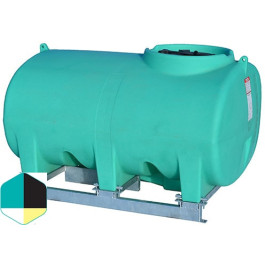 800 Gallon Black Horizontal Sump Bottom Leg Tank w/ Frame