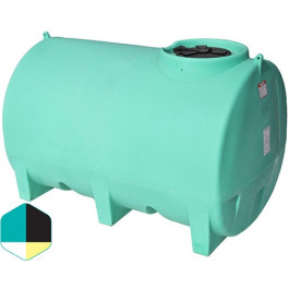 1000 Gallon Yellow Horizontal Sump Bottom Leg Tank