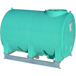 1000 Gallon Green Horizontal Sump Bottom Leg Tank w/ Frame