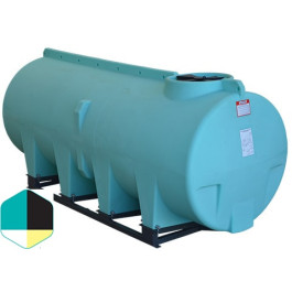 1010 Gallon Black Horizontal Sump Bottom Leg Tank w/ Frame