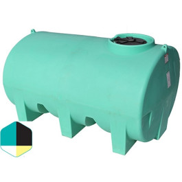 1200 Gallon Black Horizontal Sump Bottom Leg Tank