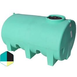 1400 Gallon Yellow Horizontal Sump Bottom Leg Tank