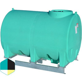 1400 Gallon Black Horizontal Sump Bottom Leg Tank w/ Frame