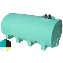 1600 Gallon Yellow Horizontal Sump Bottom Leg Tank